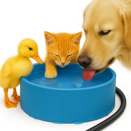 Heated water bowl for dog - dog, cat