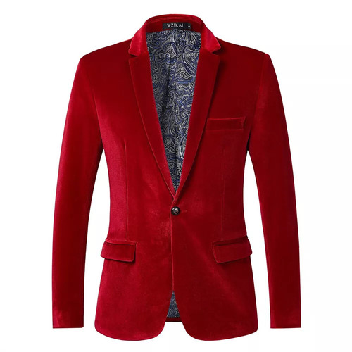 Men velvet work blazer jacket - work,