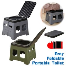 Portable Camping Toilet Seat Car Foldable Camp Toilet Adult Kid Emergencies Use
