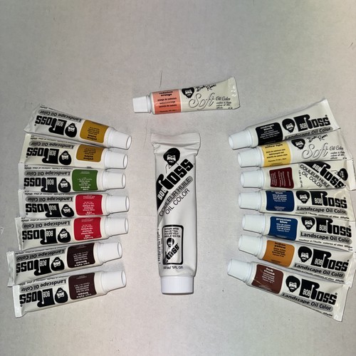 Lot bob ross oil - 16, paints