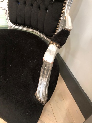 Black velvet shabby - , arm