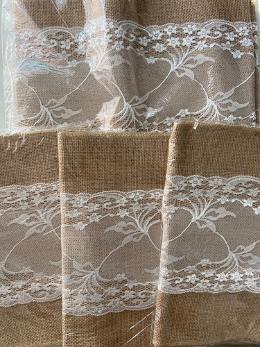 Set rustic hessian burlap - of,