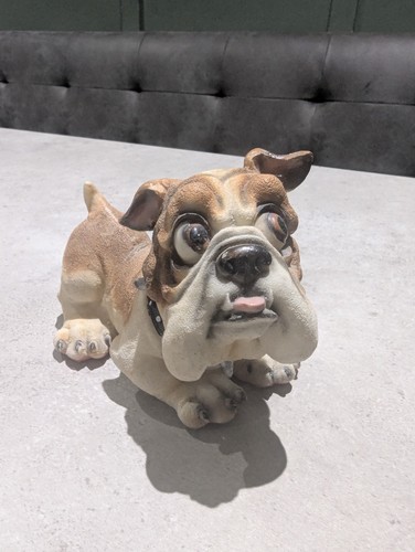 Vintage resin english bulldog - resin,