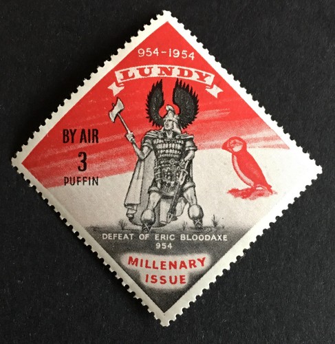 1955 lundy island stamps 3 - gb,