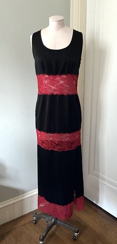 Vintage biba black satin dress - vintage,