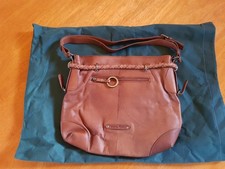 NEW Marta Ponti genuine soft leather tan medium large shoulder tote bag
