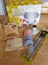 KitchenCraft Stainless Steel Maslin Pan Set plus accessories. Unused