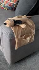 Sofa Chair Arm Rest Puppy Dog Organiser Remote Control Storage with Cup Holder 