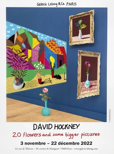 David hockney flowers and - david,