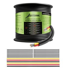 AOTOINK 18/3 100FT Electrical Wire 3x0.80mm² 12/24V Flat Cable 18 Gauge