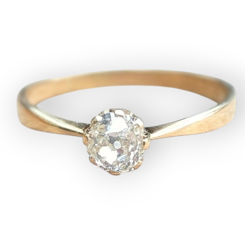 Antique solitaire diamond - antique, ring