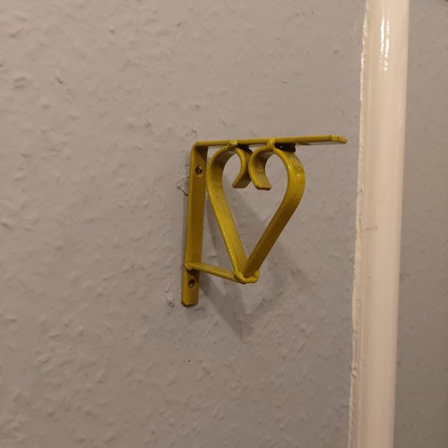 Heart metal shelf support - 2x,