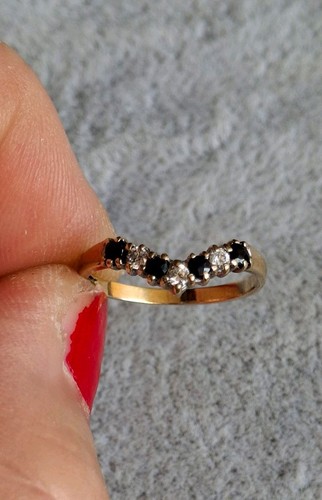 Vintage 9ct gold - vintage, sapphire