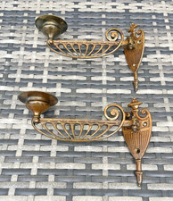 PAIR OF ORNATE ART DECO BRASS