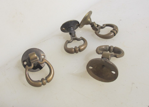 Vintage brass cabinet knob - vintage,