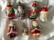 Thomas Pacconi Santa Claus themed Christmas decorations x 7 good condition
