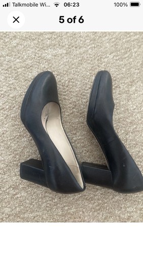 Black low block heel - black, court