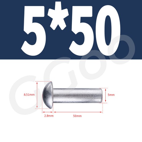 Solid aluminium round head - solid,