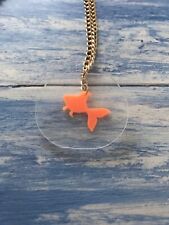GOLDFISH IN FISHBOWL NECKLACE Acrylic Laser
