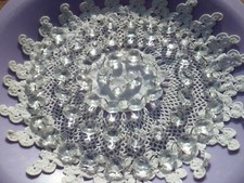 Chandelier Crystals Christmas Glass Deco Xmas Swag Garland 3 ft ~1m SILVER RINGs