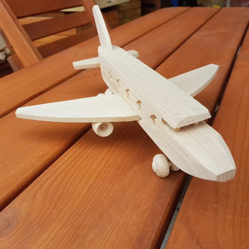 Wooden toy jet - toy, made