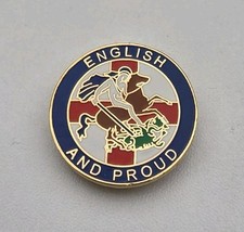 ENGLAND ENGLISH AND PROUD PIN BADGE