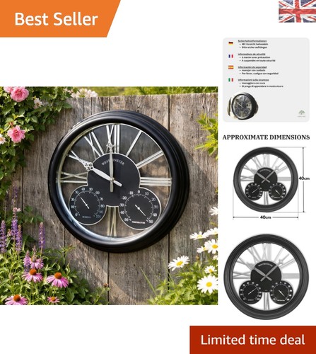 Classic 40cm black - 40cm, quartz