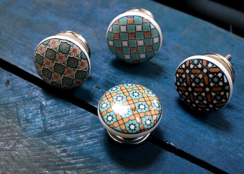 Ceramic door knobs vintage - ceramic,