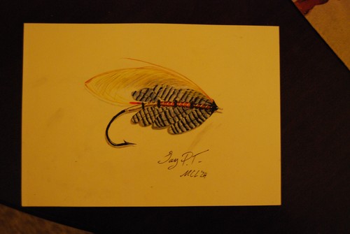 Jay traditional salmon fly - pt,