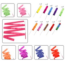 1-10pcs Ribbon Gym Dance Rhythmic Art Gymnastic Streamer Baton Twirling Rod 4M