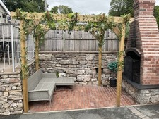 Heavy Duty Wooden Timber Garden Patio gazebos/Pergolas kits with 2.7m posts