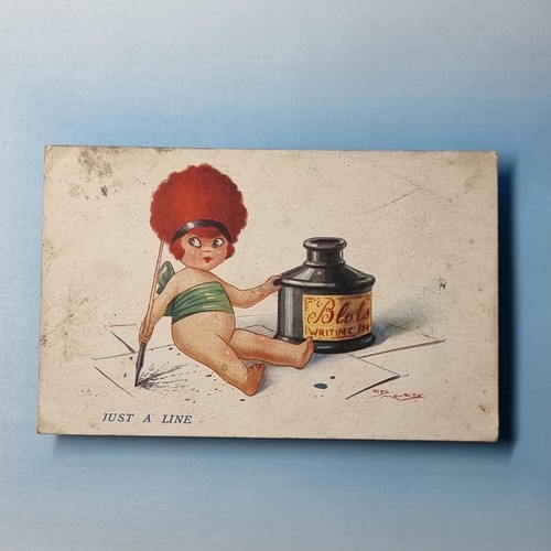 Comic postcard c1922 - comic, kewpie