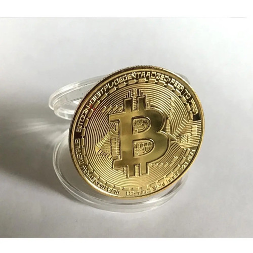 Gold plated bitcoin coin - bitcoin,