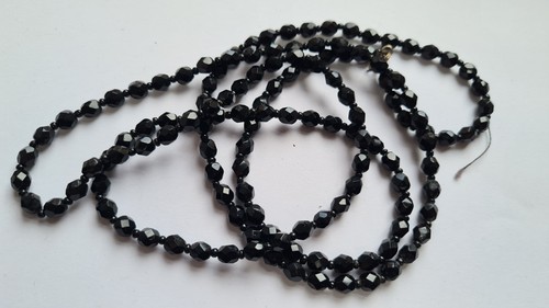 Antique vintage faceted jet