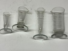 4 X VINTAGE SURGICAL GLASS