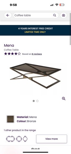 Dfs glass top - dfs, coffee