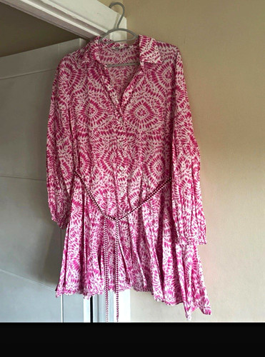 Zara pink white abstract shirt - abstract,