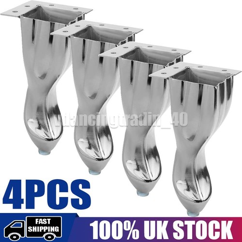 Chrome furniture feet legs - 4x,