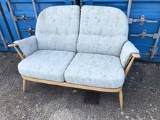 Retro Blonde Ercol Lounge 3 Piece Conservatory Chair Sofa Suite