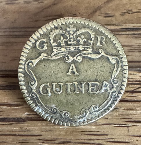 Georgian c1780 brass guinea - brass,