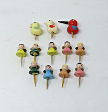 12 Vintage 1950's Wooden