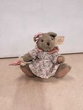 Russ Bears From The Past Flora With Tags & Umbrella In Need Of TLC Charity Sale