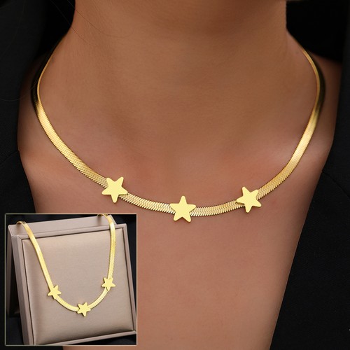Stainless steel necklaces - steel,