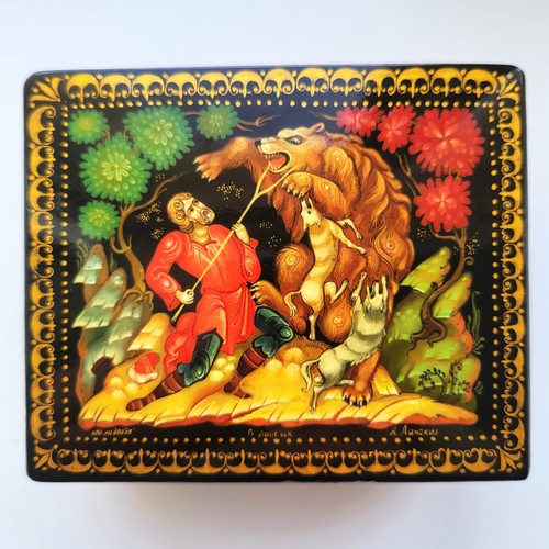 Vintage palekh lacquer - lacquer, box
