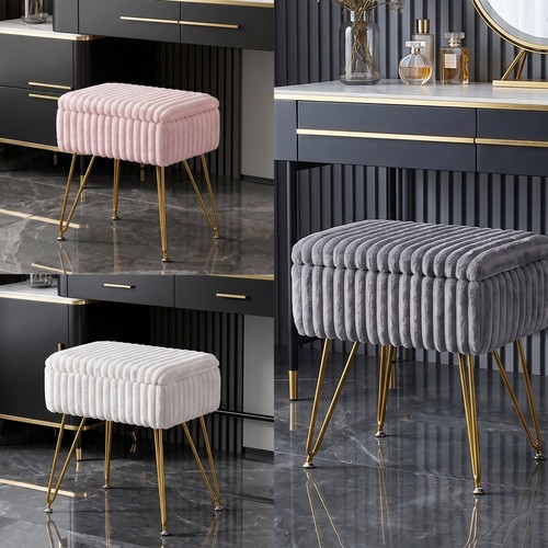 Corduroy upholstered ottoman - corduroy,