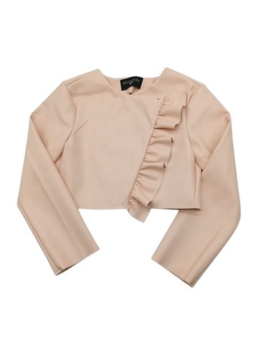 Monnalisa beige ruffle trim - ruffle,
