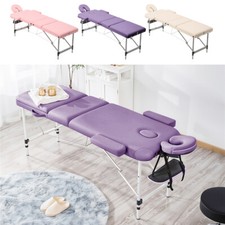 Portable Foldable Massage Bed Aluminum Frame 3 Sections Professional Spa Table