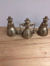 3 x Vintage Solid Brass Welsh