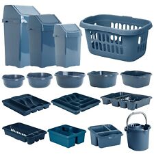 Navy Set - 25L Bin/Bowls/Dish Drainers/Cutlery Trays/Sink Tidy/Laundry Basket