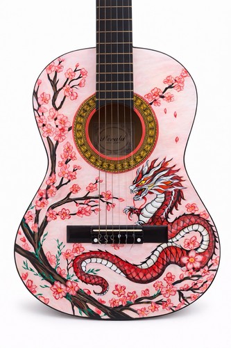 Hand painted acoustic - hand, guitar